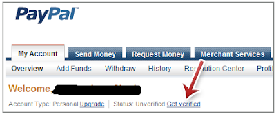 verifikasi paypal dengan bank lokal