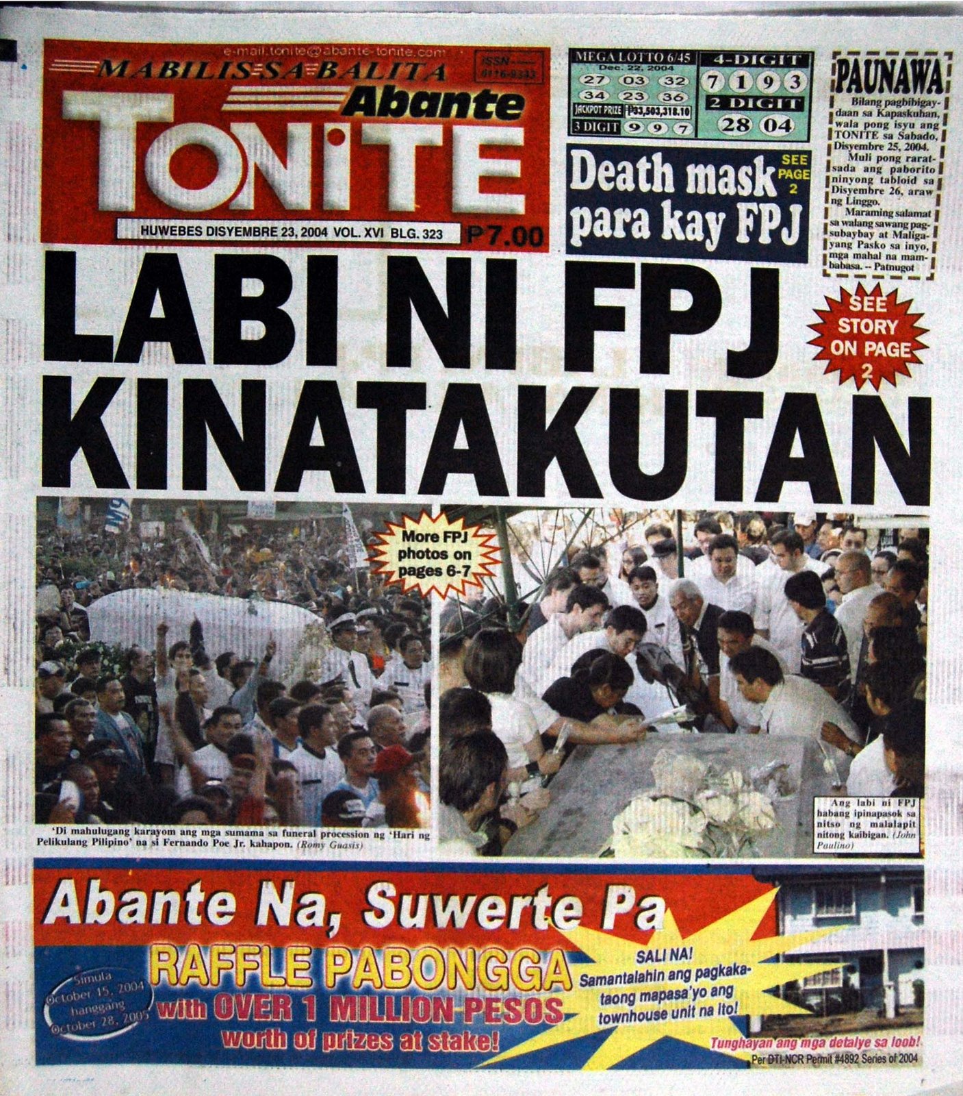 THE HEADLINES 3 YEARS AGO: FPJ