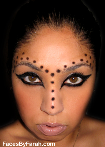 Kinda looks a bit tribal or crazy makeup styles. Kinda looks a bit tribal or