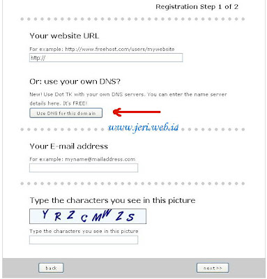 Setting domain name Tk