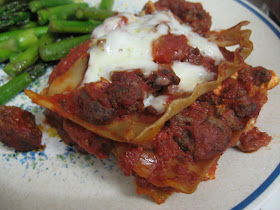 Hearty venison lasagna with fresh ricotta, adapted from The Complete Cooking Light Cookbook