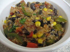 Quinoa and black bean chili adapted from Closet Cooking