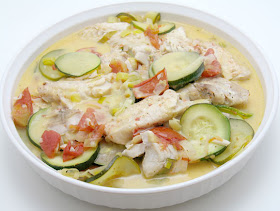 Greek plaki-style snapper and zucchini, adapted from The Olive and the Caper