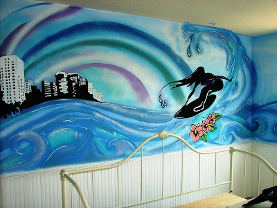 Bedroom on Cassidy Clark Surfer Girl Bedroom