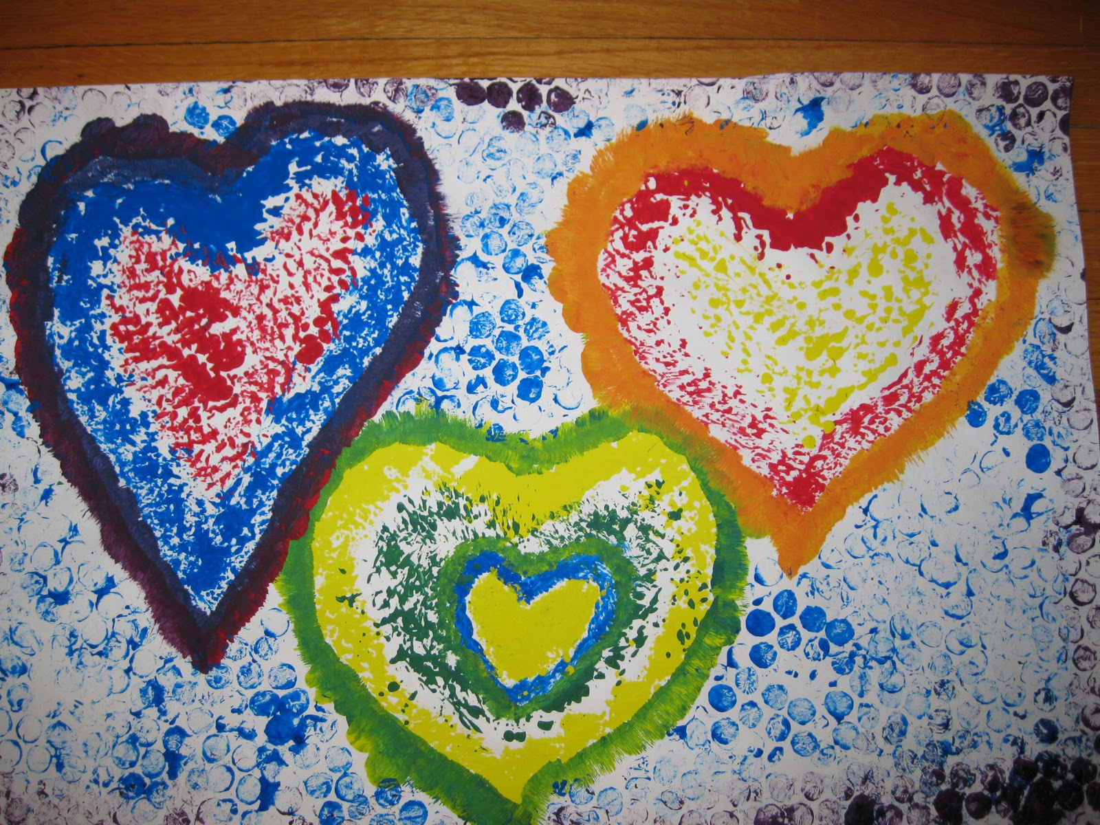 Halima's Art Gallery Textured Printmaking with Paint using Household