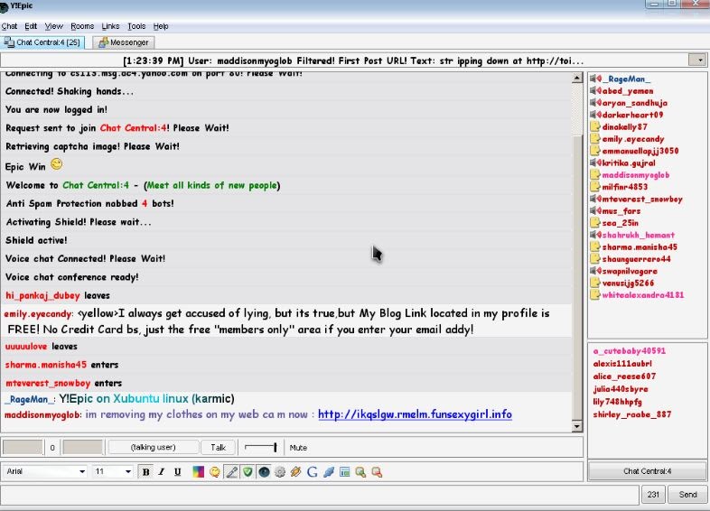 Chat client for gay