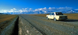 Lada heading for the hills....