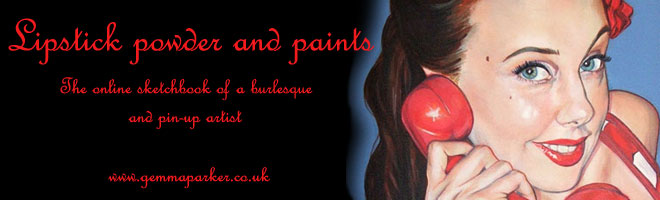 Lipstick Powder and Paints the online sketchbook of a burlesque and pin-up artist