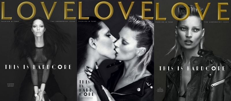 LOVE Magazine #5 S/S 2011 Covers - Kate Moss & Lea T by Mert Alas & Marcus 