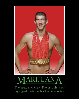 Michael Phelps Marijuana Motivational Poster