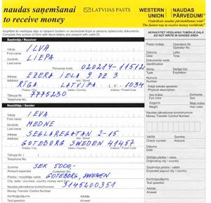 Western union formular Často otázky