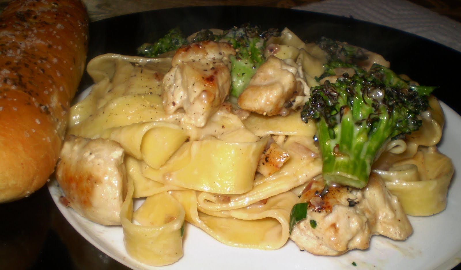 Sarah's Life in Food! Pappardelle Alfredo with Chicken and Broccoli
