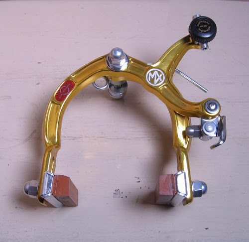 nos gold-anodized dia-compe mx-1000 bmx brake caliper