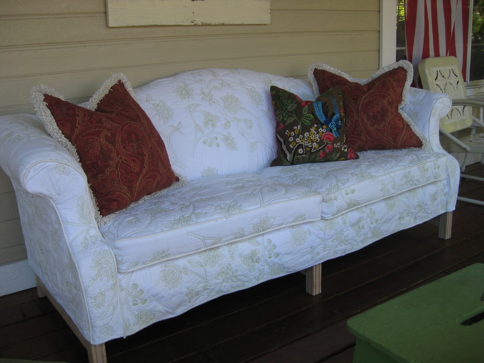 Custom Slipcovers by Shelley Gloria's Quilted slipcover