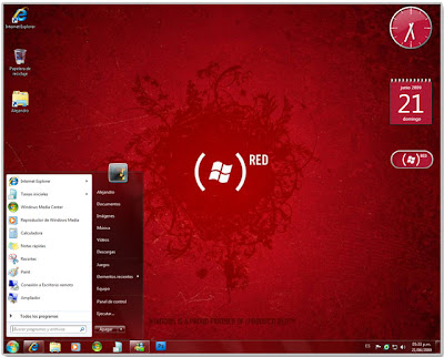 red screen