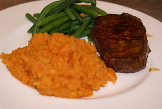 Pork Chops, Sweet Potatoes and Green Beans
