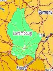 Natūralaus dydžio Liuksemburgo žemėlapis