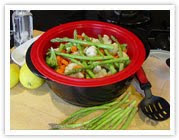 5Qt Silicone Steamer Basket with Cover