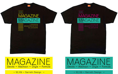The Malcolm Garrett designed Magazine Tour T-Shirts : Motorcade Black