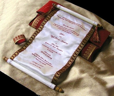 You can choose leather wedding invitation for a medieval theme wedding 