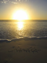 Chandler's Name Written in the Sand in Australia