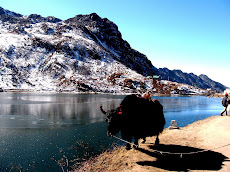 Tsomgo Lake during winters