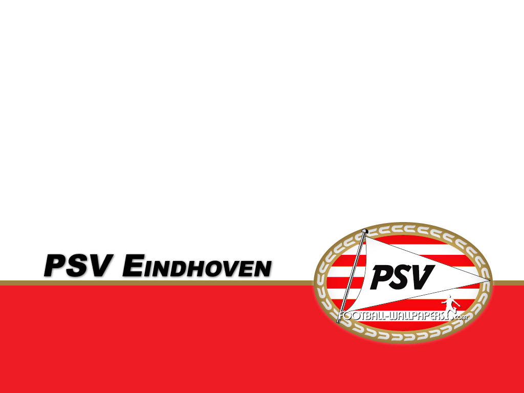Wallpaper: PSV Eindhoven voetbal rood witte logo
