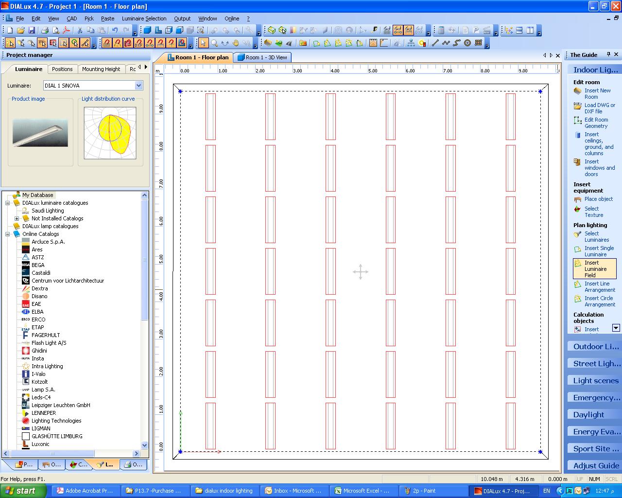 DIALux Indoor Lighting Calculations Menu Options Electrical Knowhow