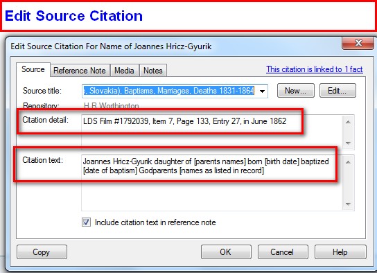 In Source Citation