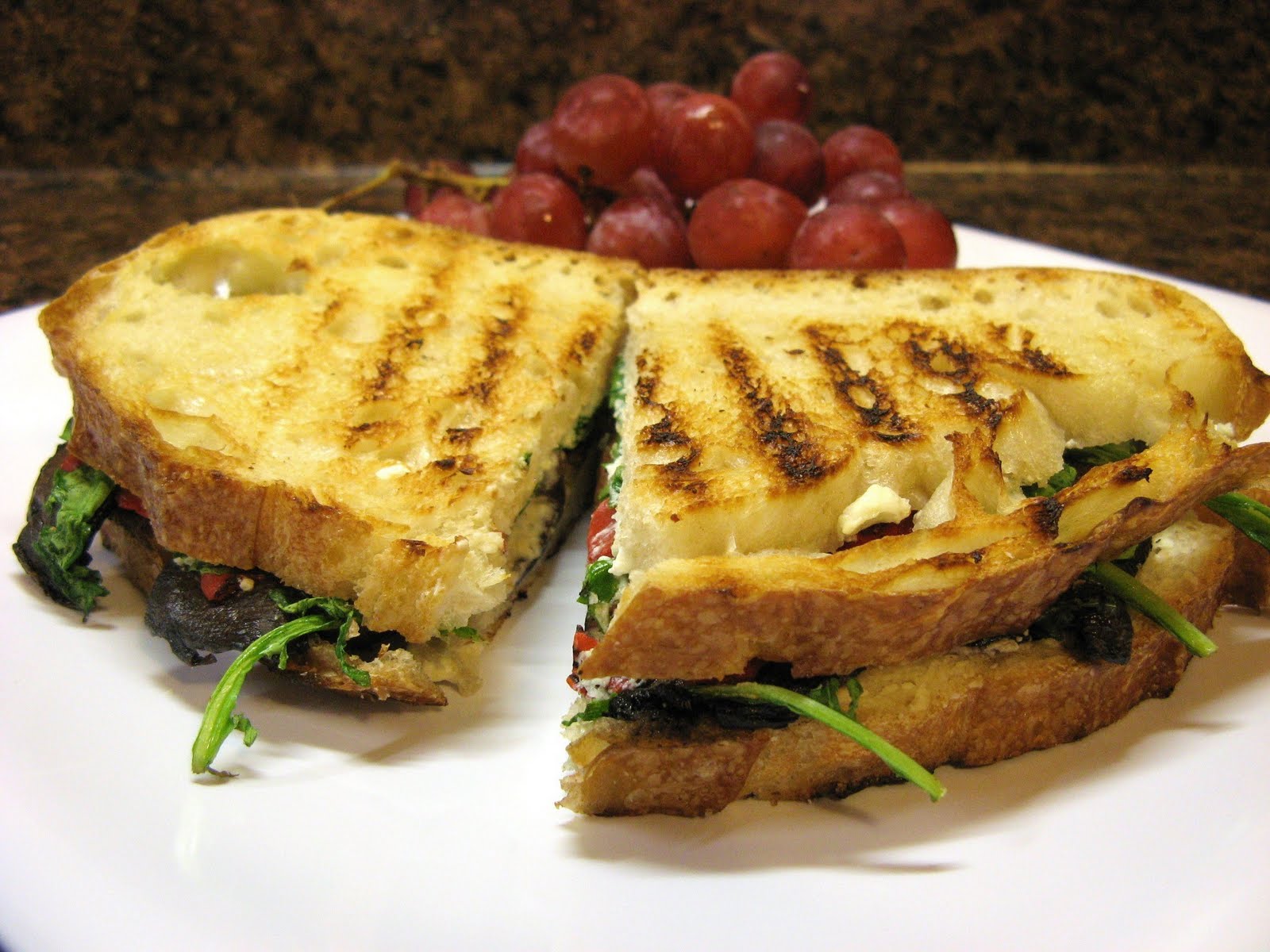 The WellFed Newlyweds Grilled Portobello Paninis
