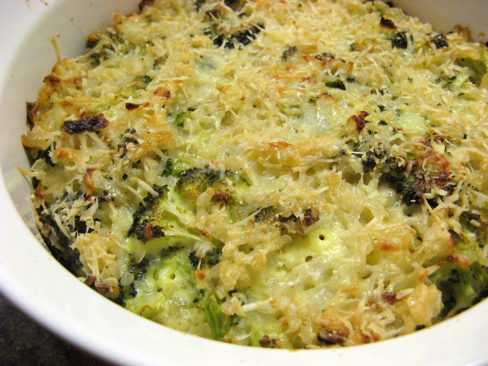 The WellFed Newlyweds Broccoli Rice Gratin