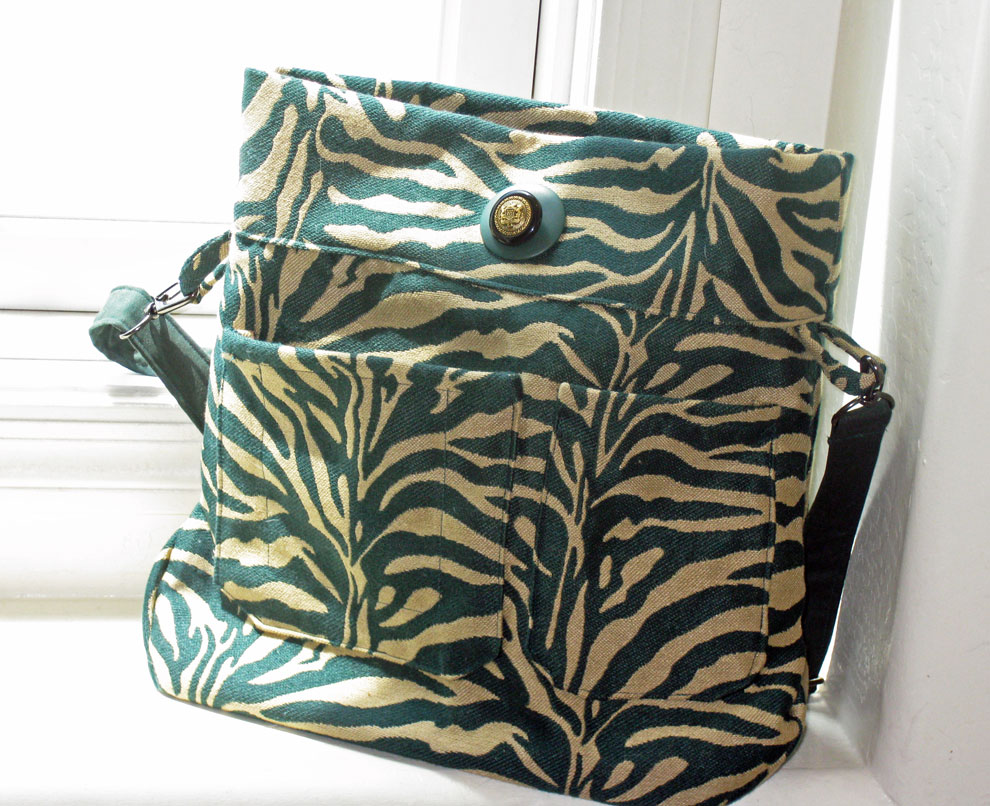 SewOverIt Handmade Zebra Purse