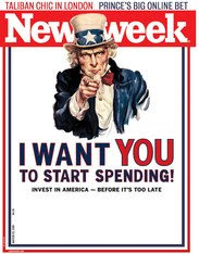 Newsweek cover: start spending - stop saving Newsweek cover: I want you to start spending