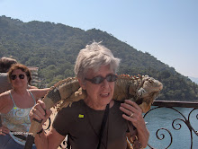 Sue and Iguana in Puerto Vallarta