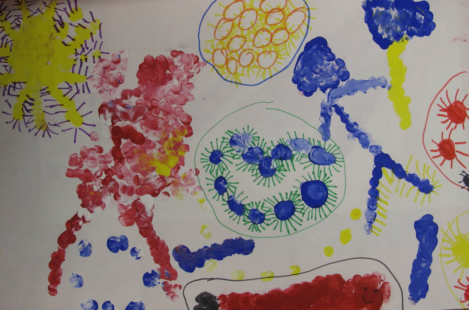 Artists For Kids First grade "fingerprinting" painting
