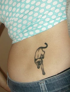 Lower Back Tattoo for Girls - cat Tattoo Lower Back Tattoo for Girls - cat Tattoo