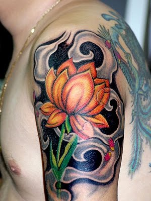 Sun Flower Tattoo Design on Guys Arm Sun Flower Tattoo Design on Guys Arm