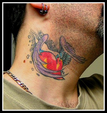 matching tattoos for couples in love. matching heart tattoos for
