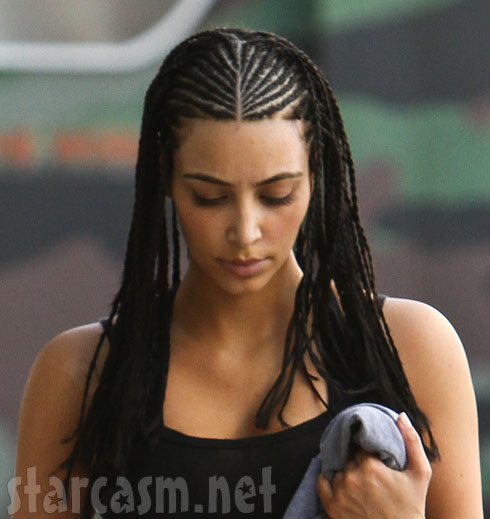 Kim Kardashian latest Cornrow Hairstyle Pictures