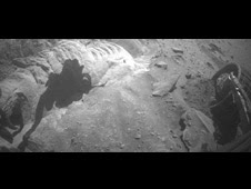 View from the front hazard-avoidance camera on NASA's Mars Exploration view from the front hazard-avoidance camera on NASA's Mars Exploration