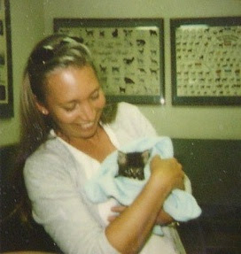 Me with Mickey the day we adopted one another at the vets!