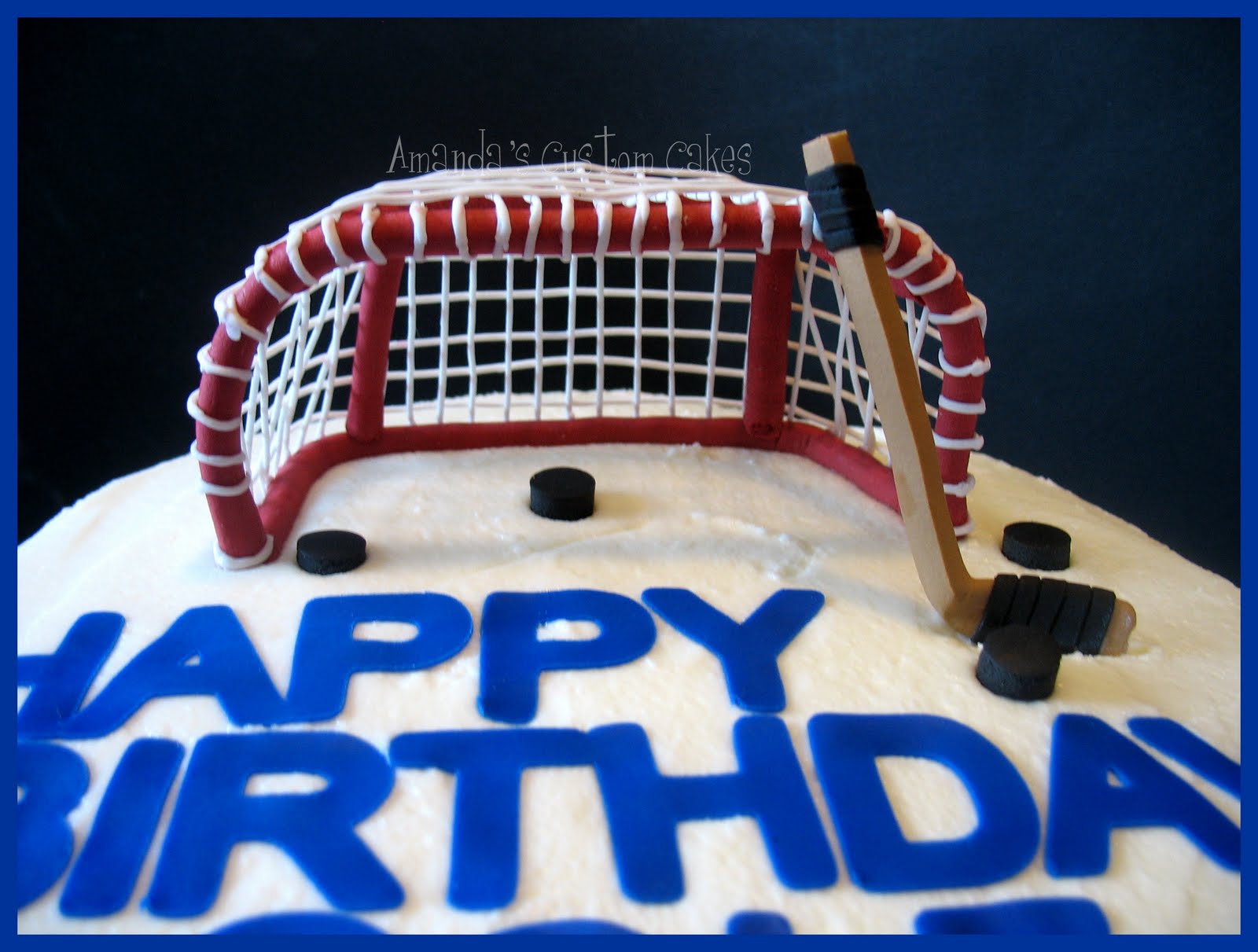 Amanda's Custom Cakes: Hockey Cake!