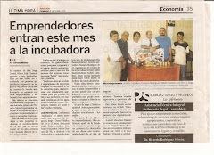 Creación de Incubadora c/Peq. Fábricas.Fundador.Lic L. Quezada