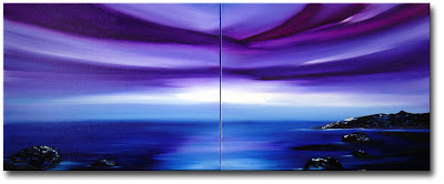 After the Rain - Indigo Seascape Painting