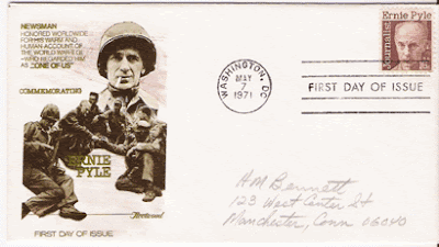 ERNIE PYLE (First Day of Issue) FDC - May 7 1971 - WASHINGTON, DC.
