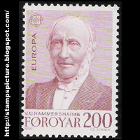 V.U.HAMMERSHAIMB, Føroyar 200 Faroe Islands Stamp