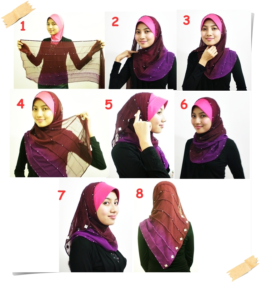 cara pakai shawl loose