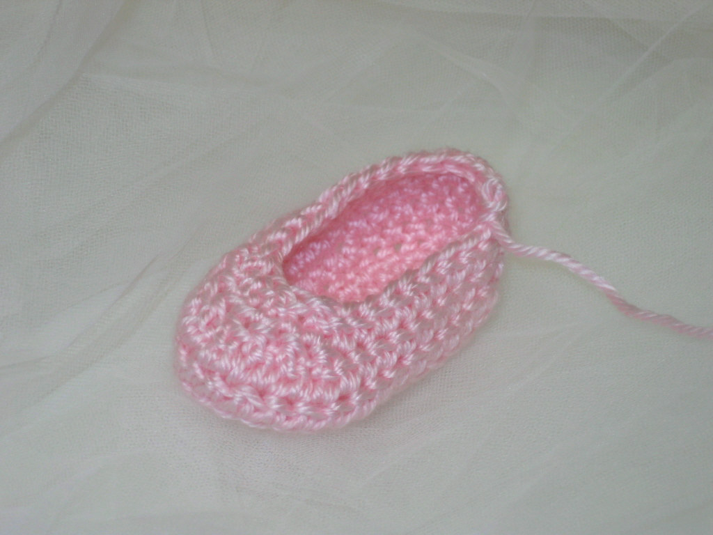 crochet baby ballet slippers