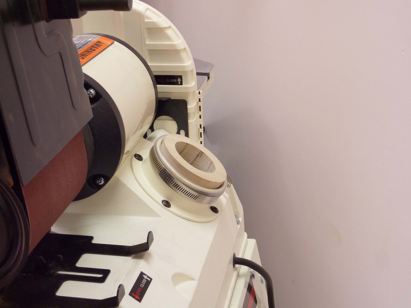 Scroll Saw Bowls Dust collection for the combination sander