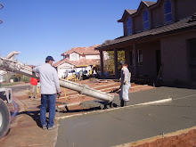 Laying the driveway